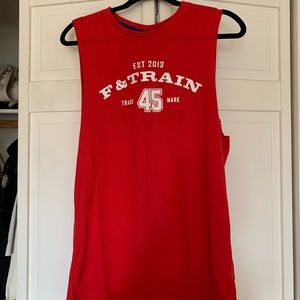 F45 Red Muscle Tee Mens Medium
